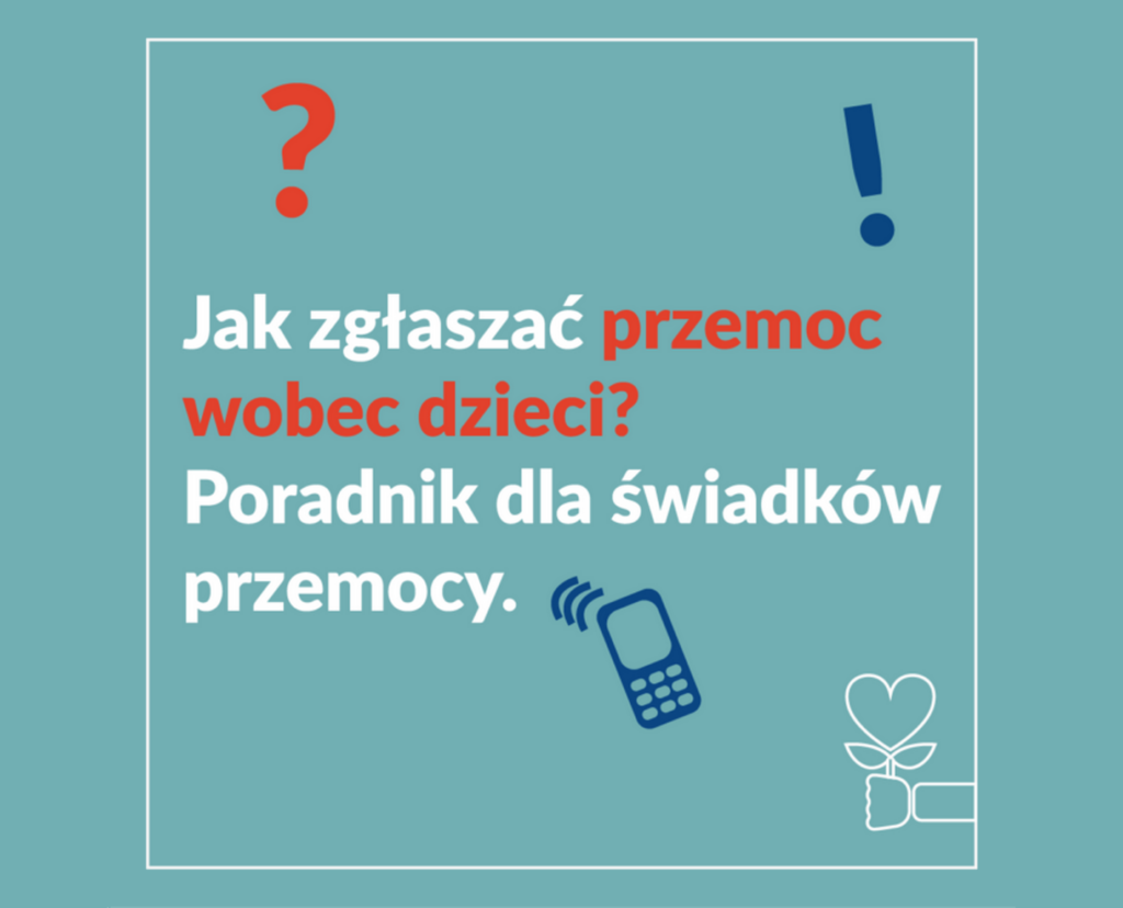 okładka - zgłaszanie przemocy wobec dzieci